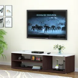 Redwud Skyler Engineered Wood TV Entertainment Unit/TV Cabinet/TV Stand (Wenge/White) - Ideal for Upto 52" image 3