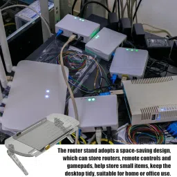 KidsZeeNie® WiFi Router Storage Rack & Cable Organizer Box | Wall-Mounted TV Cable Management Shelf | Wiring Outlet Conceal Box | Easy Install, Washable Router Holder for Home & Office image 2