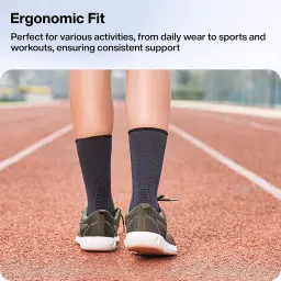 FOVERA Ankle Compression Sleeve, Ankle protector for Men & Women, for Heel Pain Relief, Ankle Support & Plantar Fasciitis (Size - XL, 1 Pair) image 4