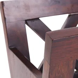 MIKA Solid Wood Magazine Rack Walnut Finish image 4