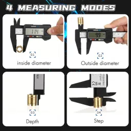 Gm Venture Digital Caliper Measuring Tool, Stainless Steel Vernier Caliper Digital Micrometer with Large LCD Screen, Easy Switch from Inch Metric Fraction, 6 Inch/150mm Caliper Tool for DIY/Household image 1