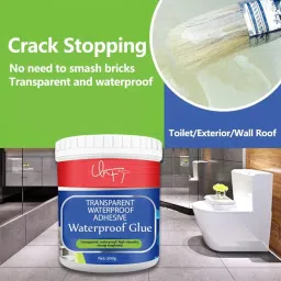 Crack Seal Agent with Brush Transparent Waterproof Resin Epoxy for Roof Leakage Crack Seal Glue Roof Water Leakage Solution Water Proof Glue for Waterproofing image 4