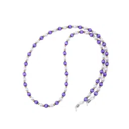 club bollywood VELURA Reading Eyeglasses Sunglasses Spectacles Beads Chain Holder Lanyard Purple|1 x |Other Vision Care| Vision Care image 2