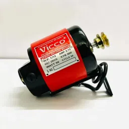 Bhavya Enterprises Sewing Machine Motor 1/12 HP with Foot Pedal Speed Controller | 220V Electric Motor for Domestic Stitching Machines | 9000 RPM High-Speed Heavy Duty Motor (Black & Red) image 1