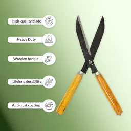 TrustBasket Heavy Duty Garden Shear – (4.5 mm Think, 7 inch Long, Metal Blade) Comfortable Grip for Trimming, Pruning, Cutting, Hedge Cutter Tool for Lawn, Hedge Trimmer for Garden image 3