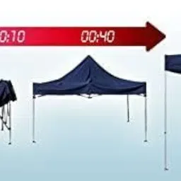 Deluxe 10x10 Feet Gazebo - Premium Outdoor Retreat with Enhanced Features (Only Gazebo Top Fabric) (Blue) image 2