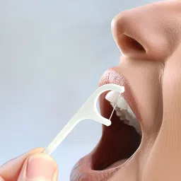 2ools 3 in 1 Tooth Cleaning Dental Floss Toothpicks Plastic Set for Clean Teeth Fresh Breath and Healthy Gums, 24 Pieces Set (White) image 2