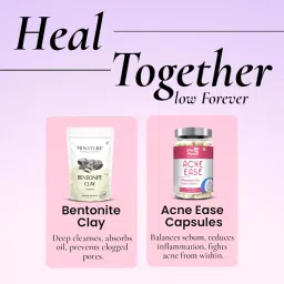 Mi Nature Oil Control Combo-Acne Ease Capsules + Multani Mitti image 2