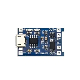 TP4056 Micro USB Lithium Battery Charging Converter with Overcharge Discharge Over-Current Protection Charging Board image 1