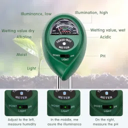 Doctor Le Parco Soil pH Meter 3-in-1 Soil Test Kit | for Moisture, Light & pH | Gardening Tools for Lawn, Farm, Plants & Herbs | Indoor & Outdoor Soil Tester for Agriculture with High Accuracy image 3