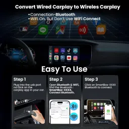 Wireless CarPlay Adapter – Convert Wired CarPlay to Wireless, Auto-Connect Plug & Play Dongle, Compatible with – Easy Setup Plug & Play image 5