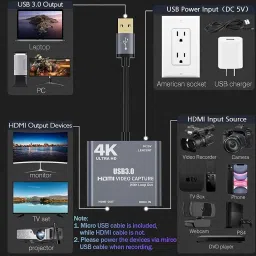 MICROWARE HDMI USB Video Capture Card (USB 3.0 HDMI 4K Capture) image 4