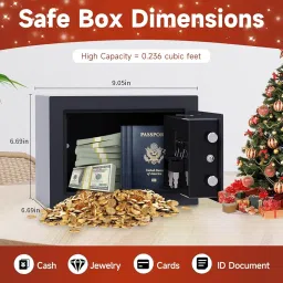 Gobbler Digital Electronic Safe Locker/Box for Home and Office for Jewellery Money Valuables (Dark Grey) [GS170ND] image 1