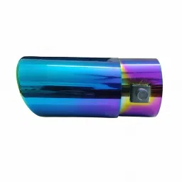 CARIZO High Performance 60mm Inlet Single Exhaust Muffler Tip Burnt Blue TF-2601, Car Exhaust Upgrade Compatible with Mahindra XUV 300 image 1