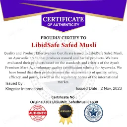 Ayurvedic Safed Musli Capsules with Ashwagandha & Shatavari - Potent Blend for Vitality & Energy may support - 100% Natural & good - Pack of 30 Capsules image 3