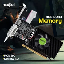 FRONTECH GT 730 Graphics Card with 4 GB DDR3 64 Bits PCIe 2.0, High Efficiency, Quality Gaming Graphics Card, Single Cooling Fan, 3 Years Warranty (GRP-0004, Black) image 4