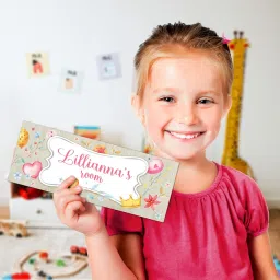 Custom Girl/Boy Name Sign Personalized Children Room Decor For Kids Bedroom, Wall, And Castle Tent Sign 5x13 Inches, ACM, Made in USA image 4