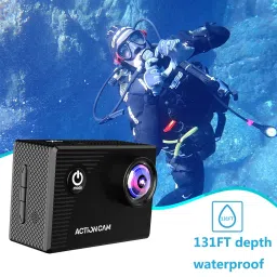 Xilecam Action Camera 1080P 30fps Sports Camera 40m/131ft Underwater Waterproof with 2 Batteries and Multi-Function Accessory image 2