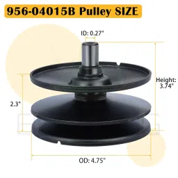 BOSFLAG 956-04015B Pulley Replaces Troy-Bilt Cub Cadet MTD 656P05011 618-04148, 656-0059A, 656-04015, 656-04015B, 918-04148, 956-0059A, 956-04015, 956-04015A, 956-04015B, 956-04015BB image 2