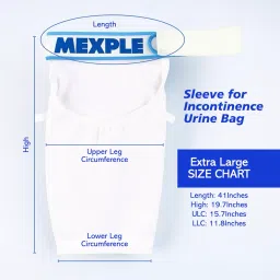 MEXPLE UroHolder Catheter Leg Bag Holder | Catheter Sleeve Urine Bag | Leg Strap Urinary Drainage Bag Cover | Stay in Place Urine Bags for Legs | For Men & Women - X-Large image 3