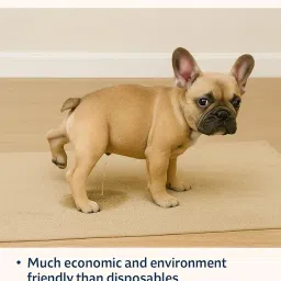 The Pets Company Waterproof Resuable Pee Pads for Puppies | Washable, Leakproof, Quick-Dry, Non Slip Toilet Training Dry Sheet for All Pets | Extra Large - 200 cm x 140 cm,Combo - Navy Blue + Lilac image 4