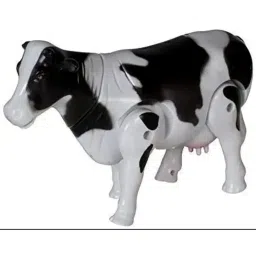 VSHISHX Battery Operated Walking Milk Cow Funny Toy with Light and Sound for Kids (Multicolour) image 1
