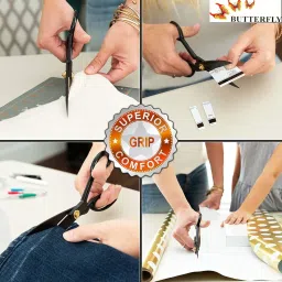 Premium Tailoring scissors for cloth cutting - Professional Fabric Sewing anti rust stainless steel Tailor Scissors, Black - Set of 1 image 3