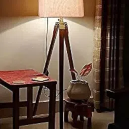 Lamp With Home Decor Corner Design Jute Drum Shade, Bulb, Wiring And Holder Included Pack Of 1, Led, Beige image 4