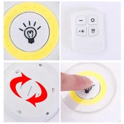 Eazories LED Profile Light 3-Pack | Remote + Touch Control COB Stick-On Lamps | Under Cabinet or Showcase Lighting | No Wiring Needed image 4