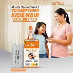 Hairshield Anti Lice Cream Wash | Made with Guldaudi, Reetha & Shikakai | Trusted by Mothers | Safe for Babies, Children, Men & Women | Pack of 4 image 1
