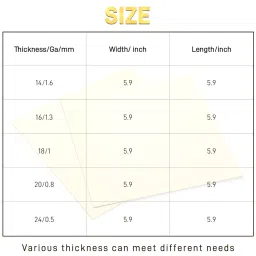 ELECTRAPICK 2 Pcs Brass Sheet, 24 Gauge(0.5 mm) Thickness, 5.9" x 5.9", for Jewelry, Crafts, Models, Electrical, Repairs image 2