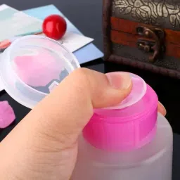 Feelhigh Nail Polish Remover Pump Push Down Empty Lockable Acetone Pump Dispenser Bottle for Nail Polish and Makeup Remover (1) image 2