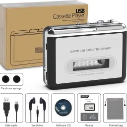 DIGITNOW Microware to MP3 CD Converter Via USB, Portable Cassette Tape Converter Captures MP3 Audio Music, Convert Walkman Tape Cassette to MP3 Format for Laptop and PC image 2