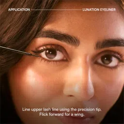 Dream Beauty Lunation Eyeliner | Liquid | Smudge-proof, water-proof, long lasting | Jet Black Matte finish | High Coverage | Smooth glide | Quick dry image 2