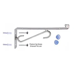 4ever Stainless Steel SL Type Shelf Bracket for Glass Shelves | Heavy Duty Stainless Steel Shelf Holders for Floating Wall Shelves (10 Inches, Pack of 2) image 3