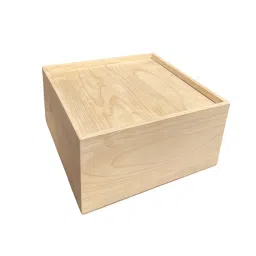 Woodcraft Original Fine Pine Wood Storage Box with Slide Lid, Sliding Natural Pine Wood Box Case Container for all purpose10X10X3inch image 2