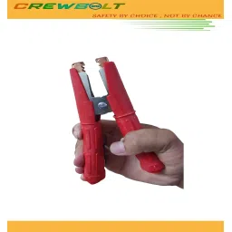 CREWBOLT Heavy-Duty Fully Insulated Battery Terminal Clamp Set | Safety Crocodile Alligator Clips for Jumper Cables & Electrical Connections | 1 Pair (Pack of 2) image 2