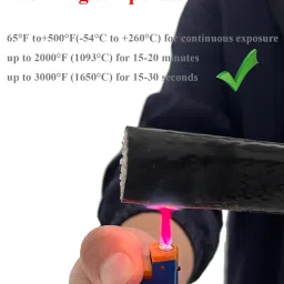 YAMAKATO 1/2" ID Heat Shielded Fire Thermo Armor Fire Sleeve Silicone Coated Fiberglass Heat Protection w/ 2 Clamps for Automotive Hose Lines & Electrical Wiring (Black, 3FT） image 1