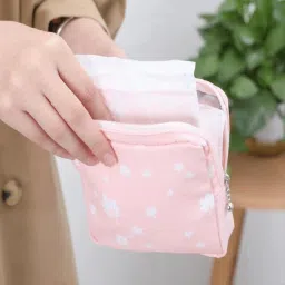 CALANDIS Sanitary Napkins Bag Zipper Tampons Collect Bags Pouch Organizer Pink | Other Feminine Hygiene | Feminine Hygiene | Health Care image 4