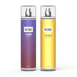 MONKEY TROOPERS Void and Starkissed Combo Body Mist for Women and Men | Skin Friendly, Refreshing and Long Lasting Body Mist | Combo Pack of 2 (500ml) image 1