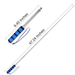 Amazon Brand – Umi 3 Pc Stainless Steel Flag Pole Hand-held Teaching Rod Guide Telescopic Flagpole (Multicolor) image 2