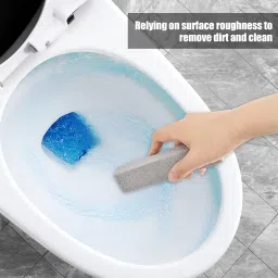 Pumice Stone Blocks for Toilet 4 Pcs Toilet Bowl Cleaning Brushes Cleaning Block Toilet Cleaning Stone Strong for Kitchen Oven Tile Cleaner Grill Kitchen Shower Bathroom Sink Deep Stains image 3