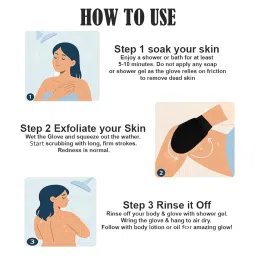 Dribble Body Exfoliating Glove & Scrubber for Shower | Deep Exfoliation to Remove Dead Skin & Keratosis Pilaris | 100% Natural Viscose Fiber for Smooth Skin | Reusable Mitt for Self-Tan Prep image 1