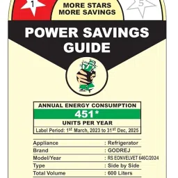 Godrej 600 L, 3 Star, 1+2 Years Additional Warranty, Smart Convertible Zones, Toughened Glass Door Frost Free Inverter Side By Side Refrigerator(2025 Model, RS EONVELVET 646C RIT OP BK, Opera Black) image 1