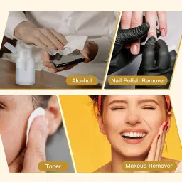 Gel Nail Polish Remover 1000 PC Lint Free Nail Wipes Cotton Pads With 1PCS Push Down Pump Dispenser Empty Bottle for Soak Off Gel Polish Remover Acrylic Nail Remover - Multi image 1