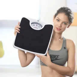 130Kg Iron Analog Weight Machine | Iron Analogue Weighing Scale | Full Metal Body With Anti-Skid Mat | Capacity: 130Kg, Black image 1