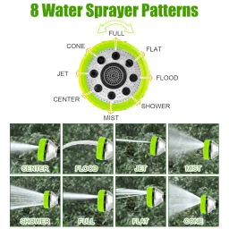 Upgraded Dog Wash Hose Attachment, 8-in-1 Sprayer Mode Garden Hose Nozzle with Pet Grooming Glove and 100cc Soap Dispenser Bottle, Adopted in Watering Flowers, Car Wash, Dog and Horse Showering image 1