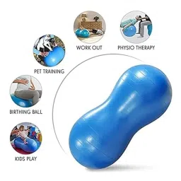 AcuPhysio Peanut Shaped Balance Yoga Ball – Stability Exercise Ball for Kids & Adults – Anti-Burst Gym Ball for Physical Therapy, Rehab, Core Fitness, Yoga & Beginner Balance Training image 3
