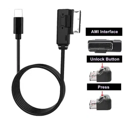 FCOUIID 2 in 1 AMI Music Interface Charg Aux Adapter - Media Interface Consumer Cable Compatible with MB COMAND-APS NTG4.5 System for 14 13 12 Pro Max 11 Xs max XR (3.3 FT) image 5