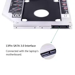 Tobo 9.5mm SATA to SATA 2nd SSD HDD Hard Drive Caddy Adapter Tray Enclosures Compatible with Laptop (for SSD and HDD) (SATA-9.5mm) (TD-CANDYHDD9.5mm) image 2